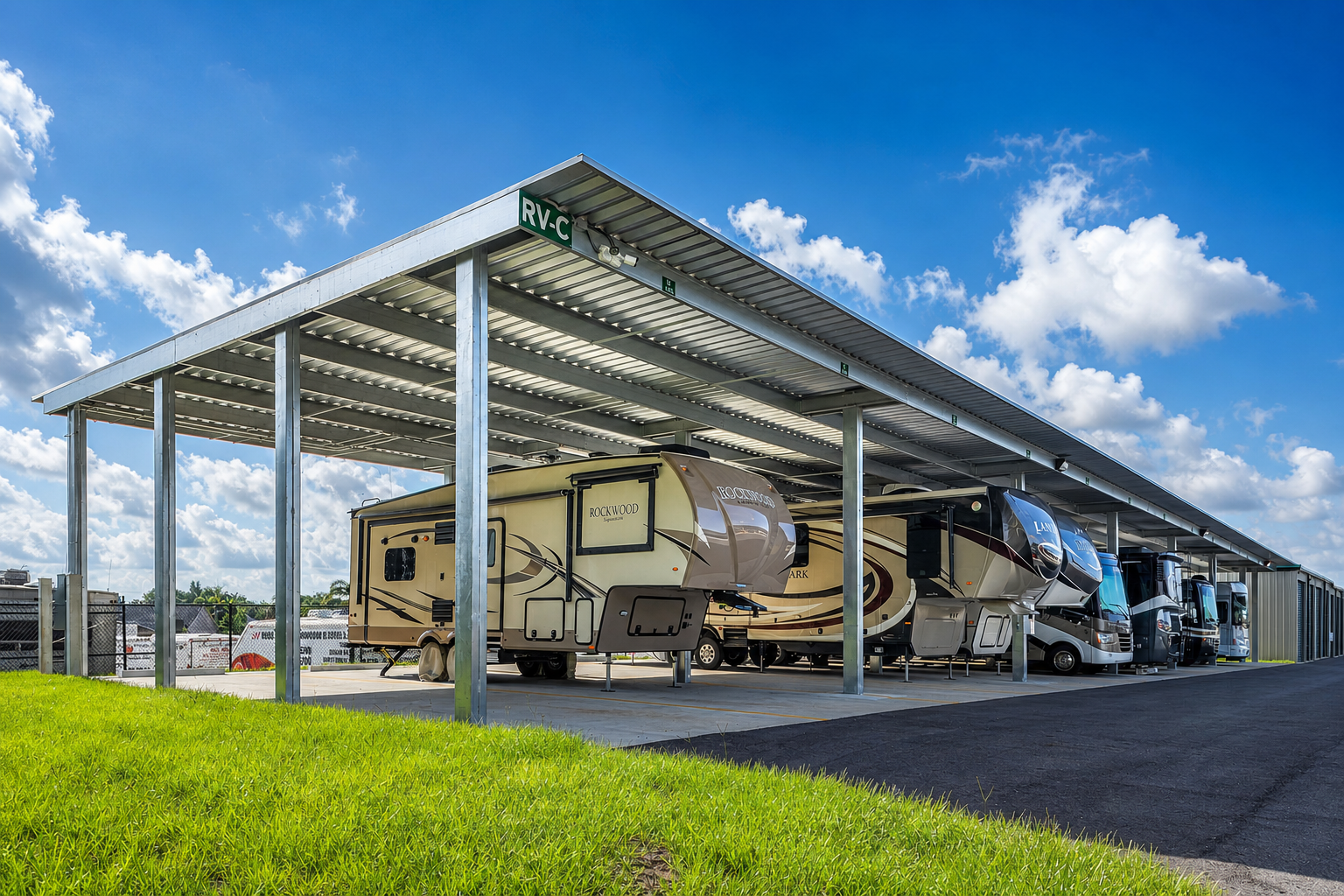 Boat and RV self-storage construction by Johnson Construction