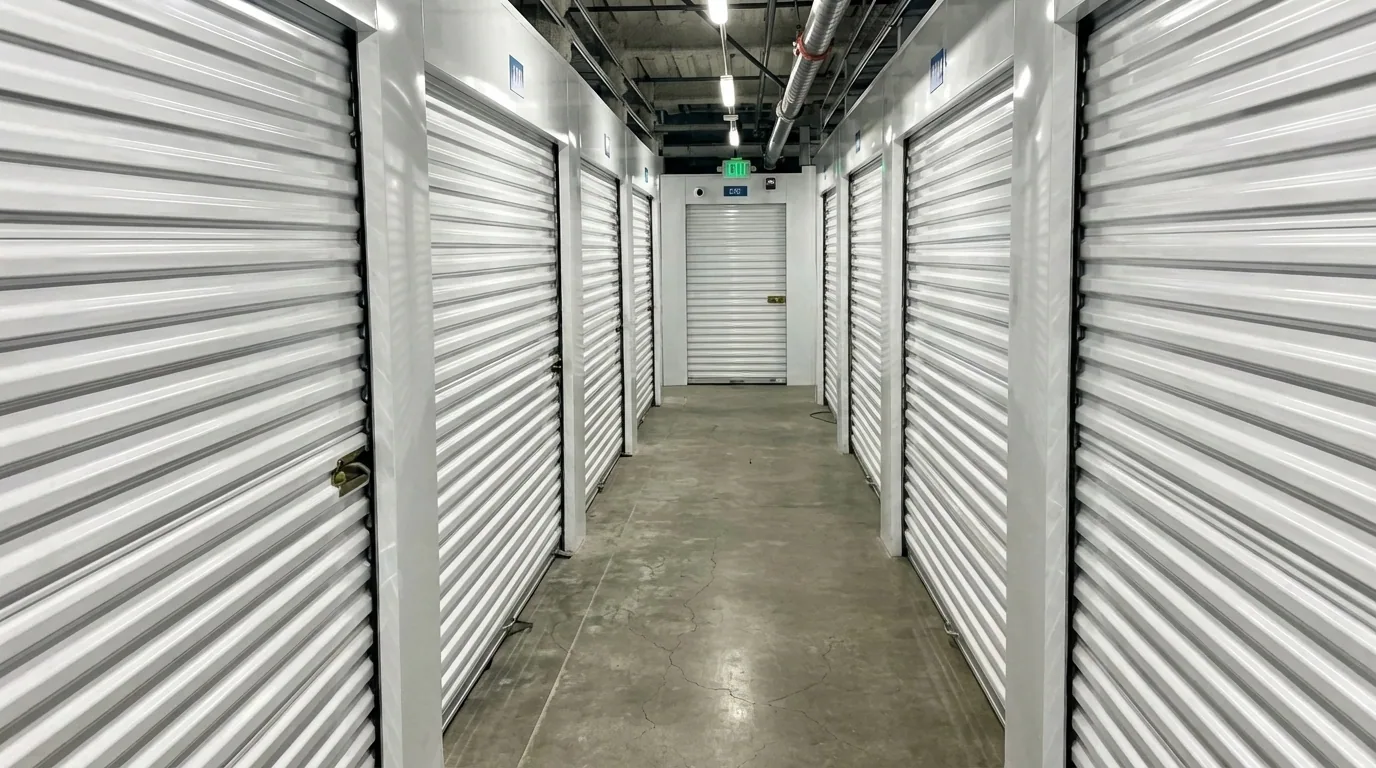 Finished interior hallway at 700 Block Storage