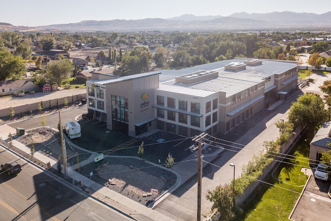 Aerial view of Cubes Self Storage in Draper