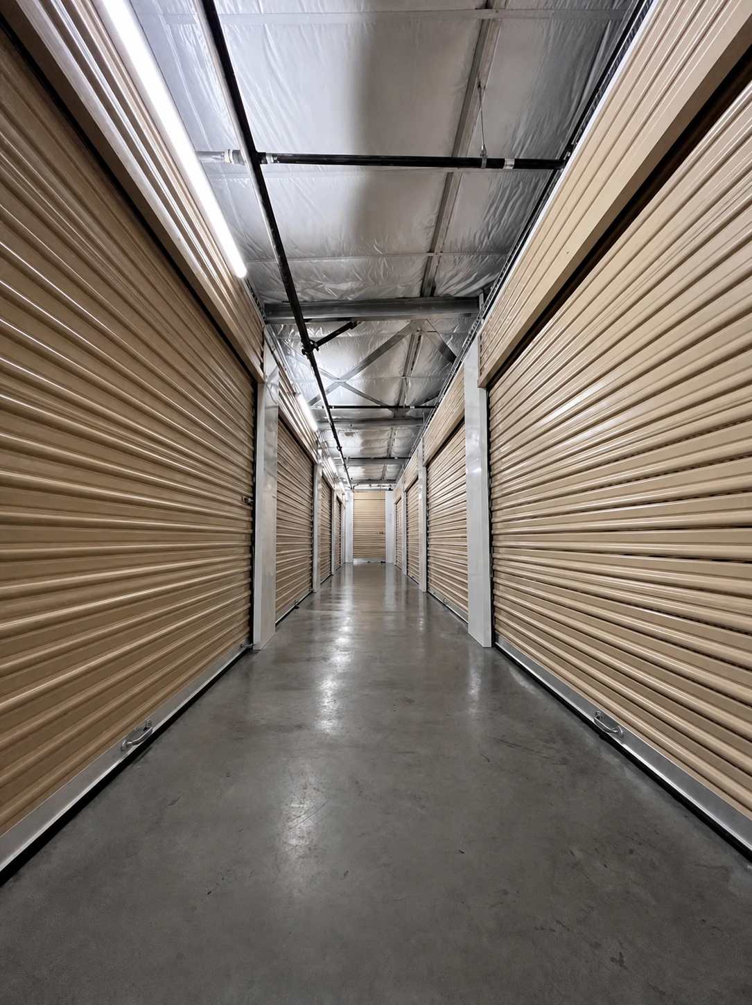 Interior roll-up doors at Cubes Self Storage