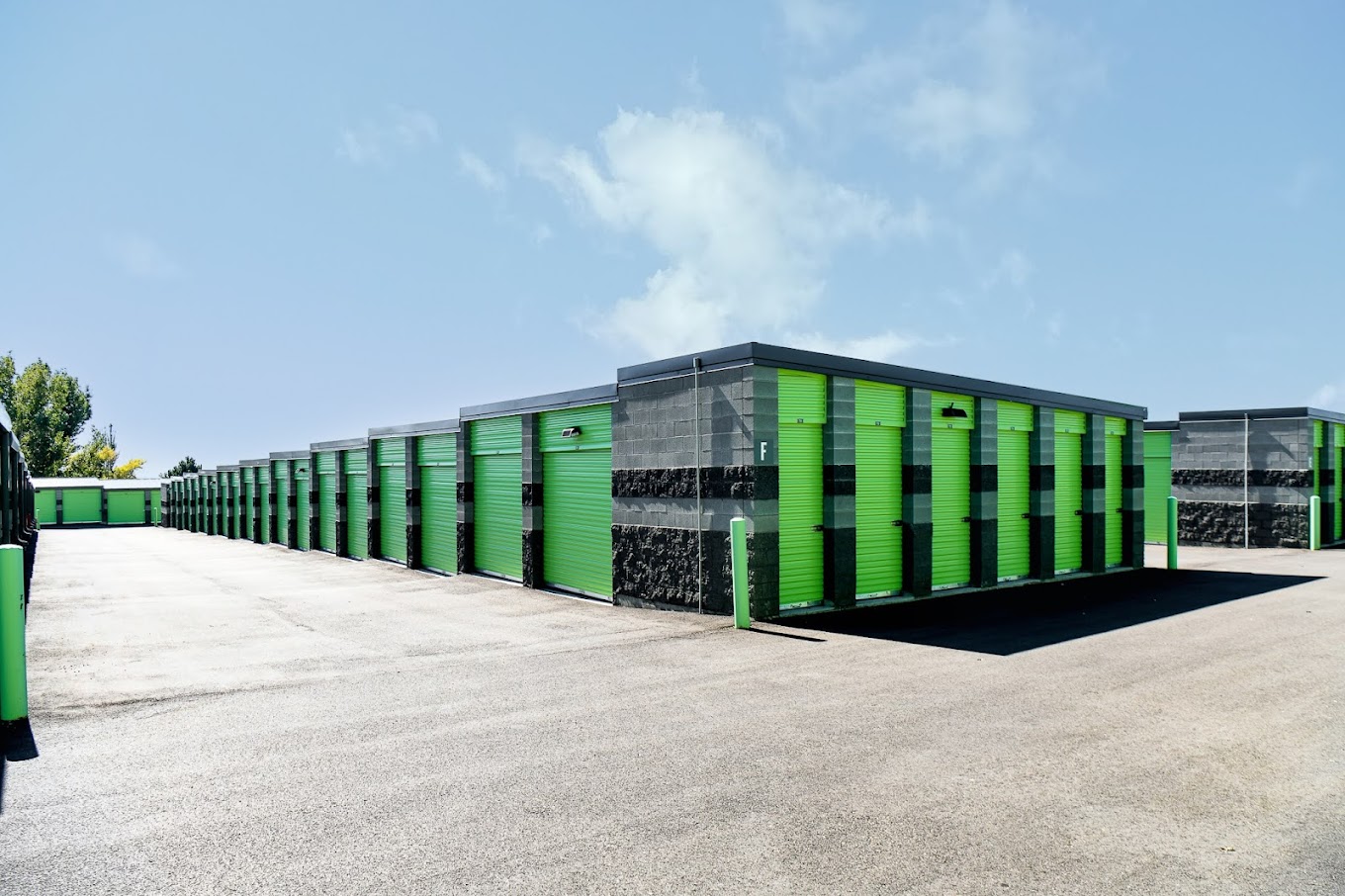 Exterior storage units at Extra Space Storage Clearfield