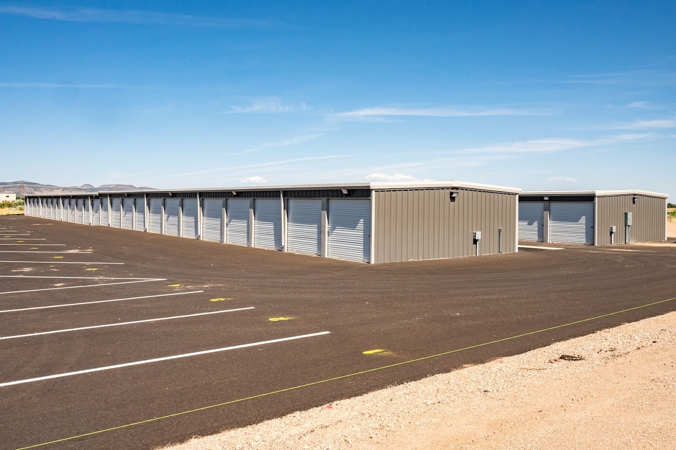 Completed roll-up door installation at EZ Storage