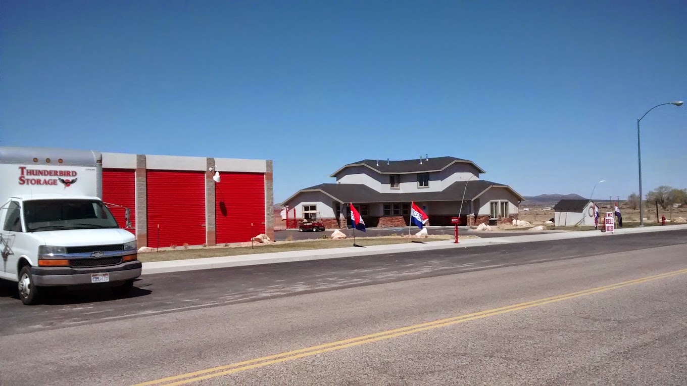 Drive-up storage rows at Thunderbird Storage Cedar City