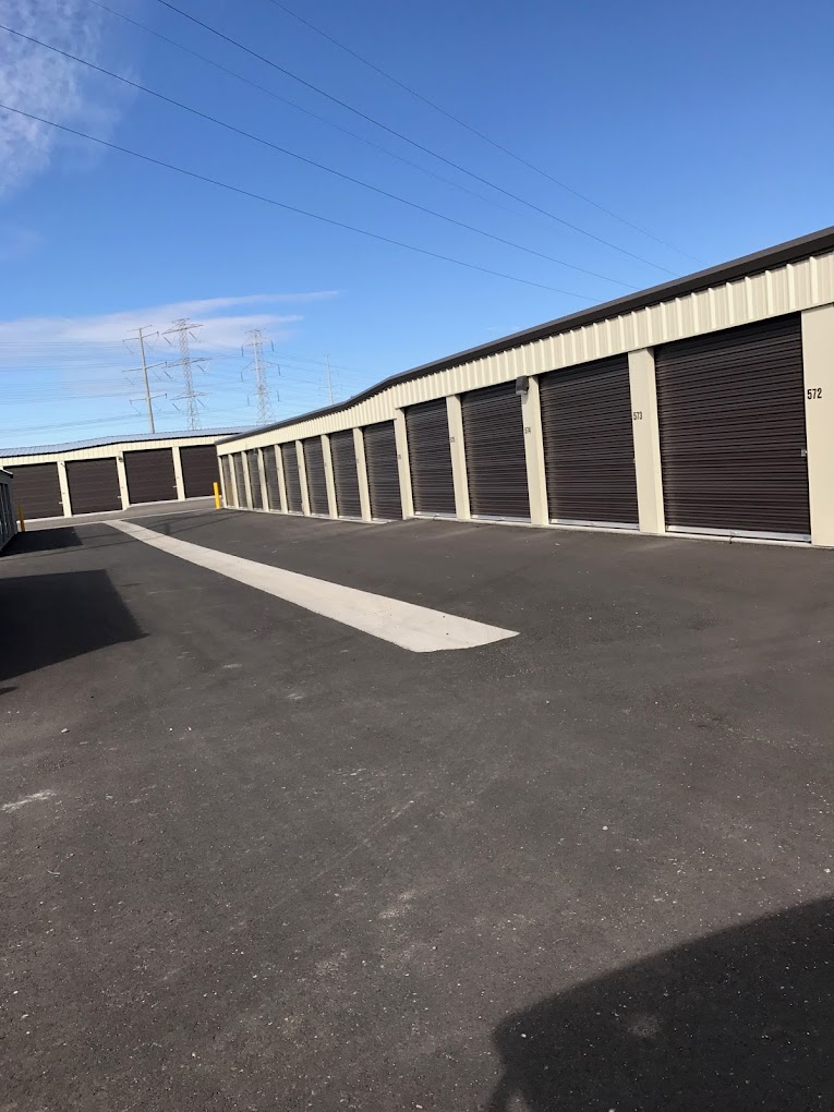 Completed metal storage buildings at Vault Storage