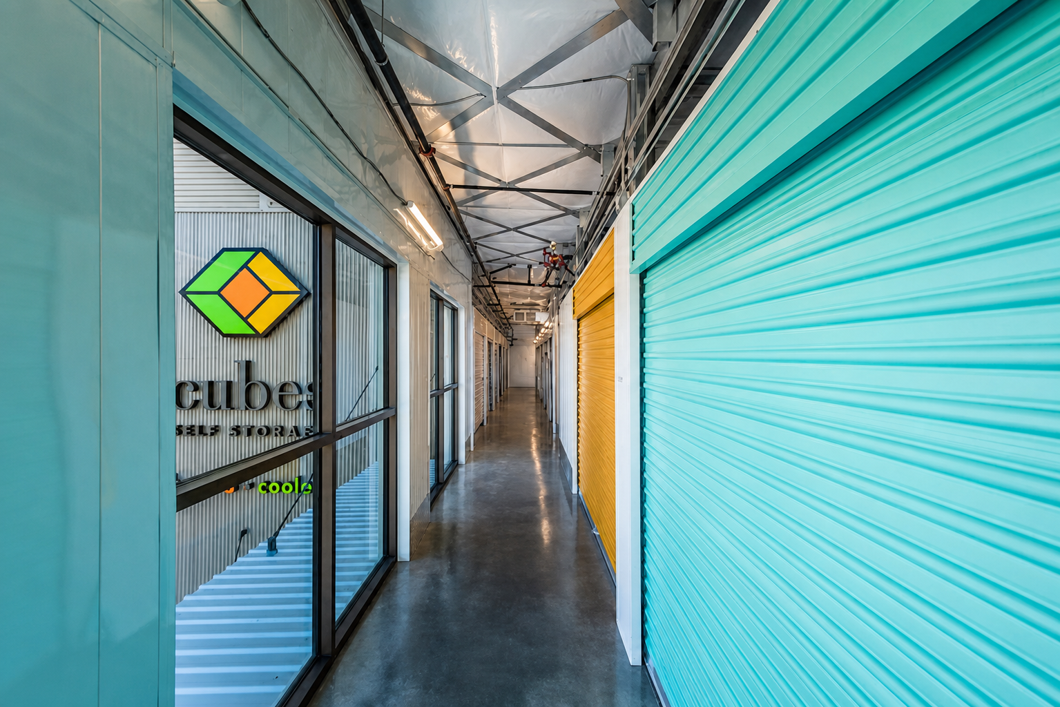 Doors and hallways self-storage construction by Johnson Construction