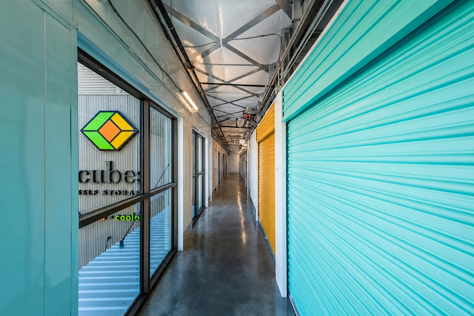 Doors and hallways self-storage construction by Johnson Construction